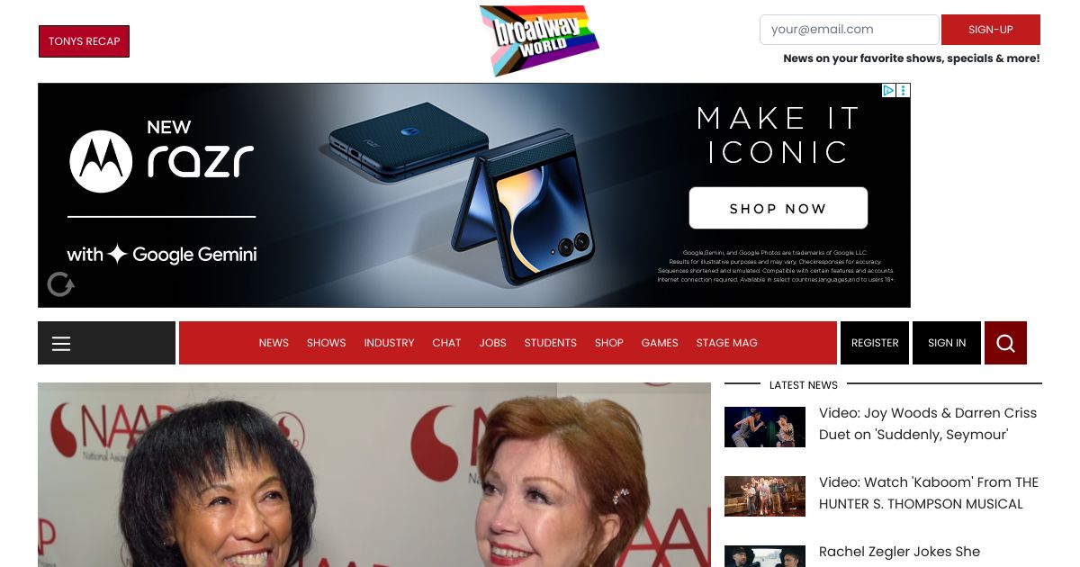 BroadwayWorld.com - WordPress client project